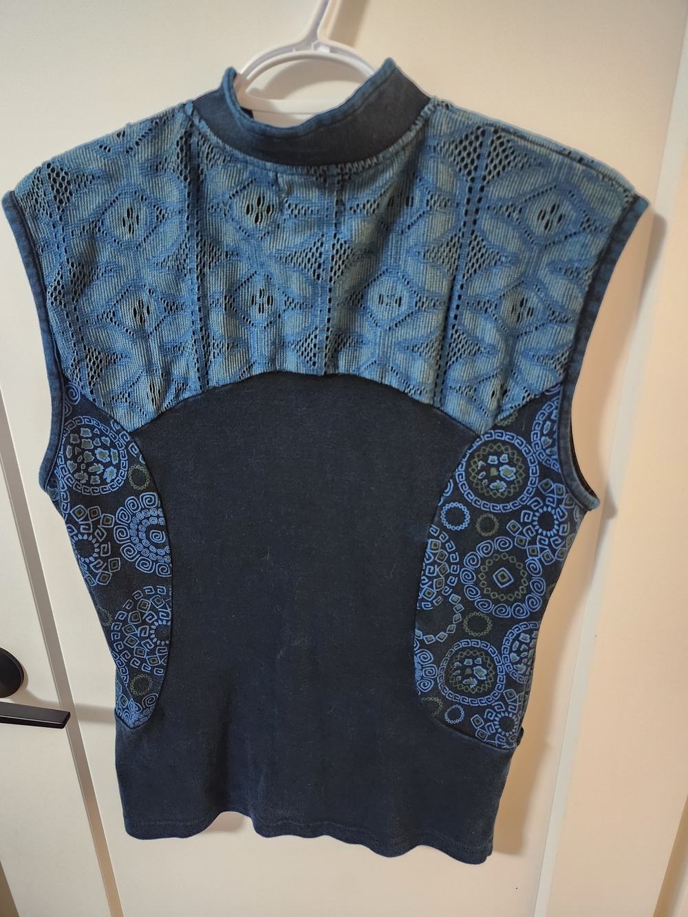 Dark Teal Hippie Boho Embroidered Zip-Up Vest by Ark Imports - Picture 11 of 11